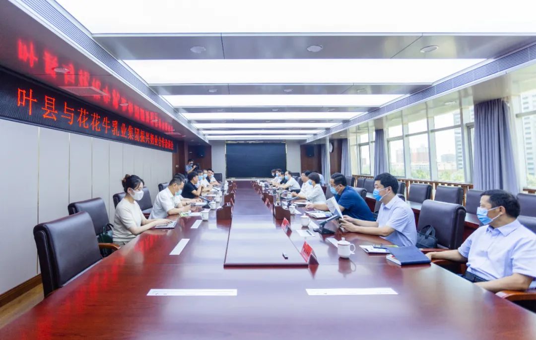 健全河南·振兴奶业｜叶县与QMH官网乳业集团进行合作洽谈会